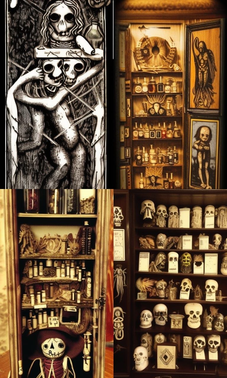 Voodoo Doll with Baneful Magick and Tarot Cards