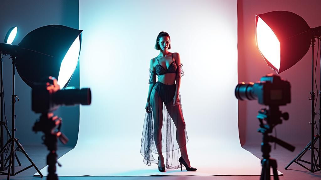 High-Fashion Model in Professional Photostudio, Fantasy Conc...