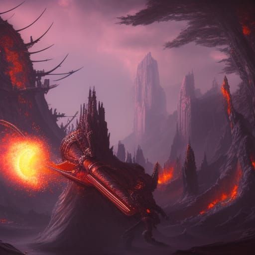 Detailed Flamethrower Matte Painting in Unreal Engine