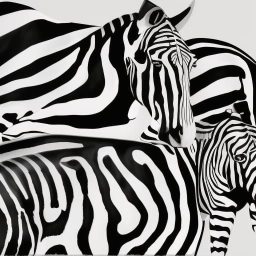 Monochrome Animal Portrait: AI Generated