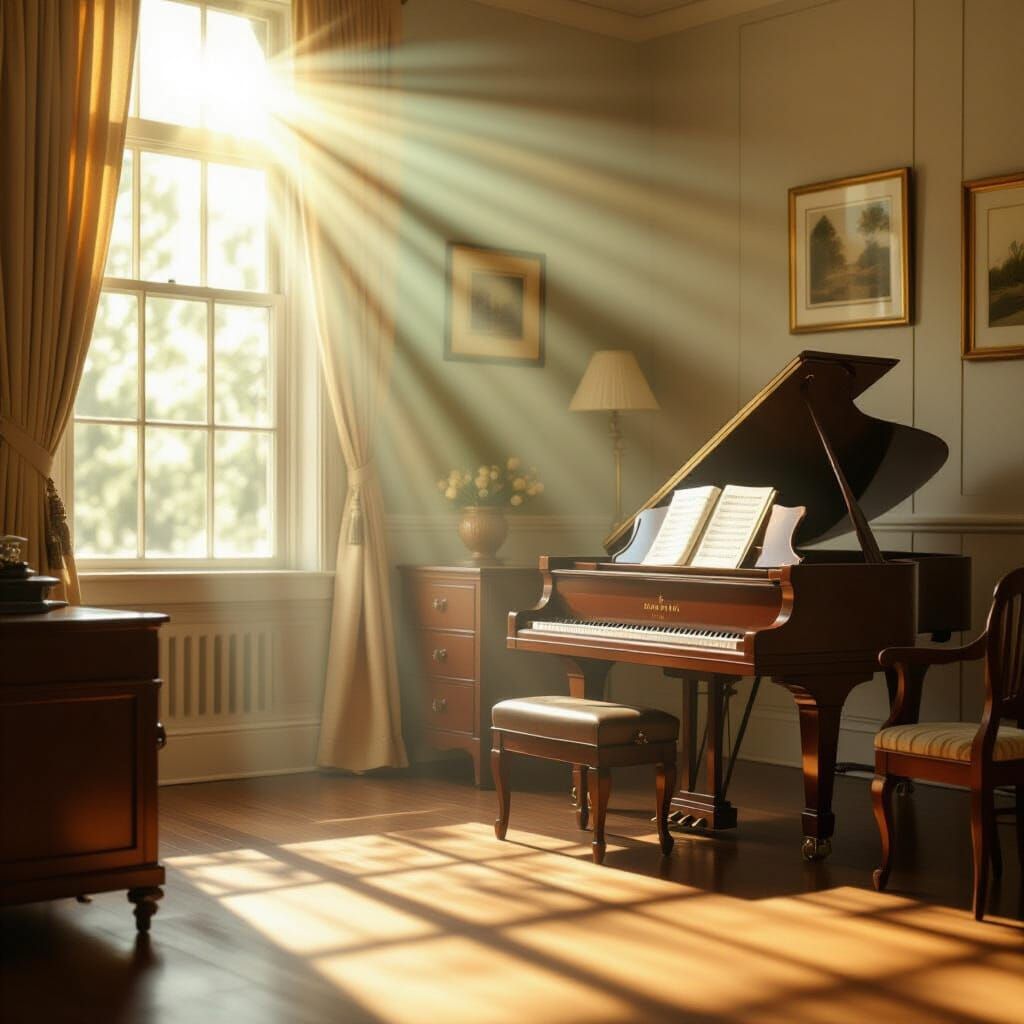 Sunshine Rays With Dynamic Lighting in Wes Anderson Style