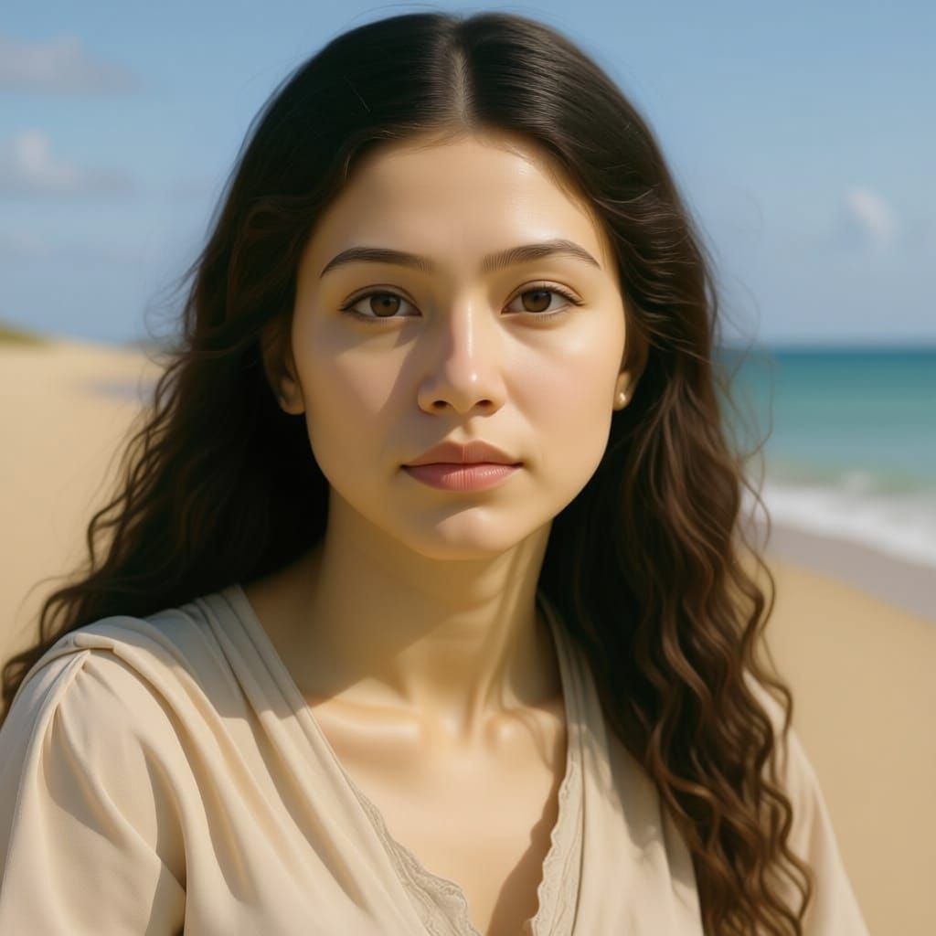 Filipina Woman With Black Hair