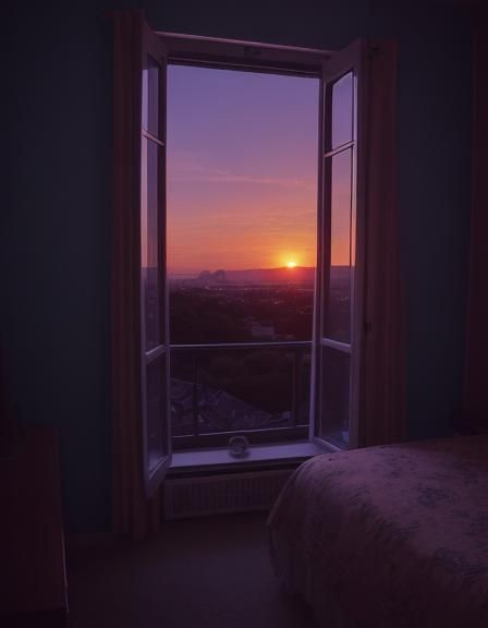 Bedroom View of a Tranquil Sunset