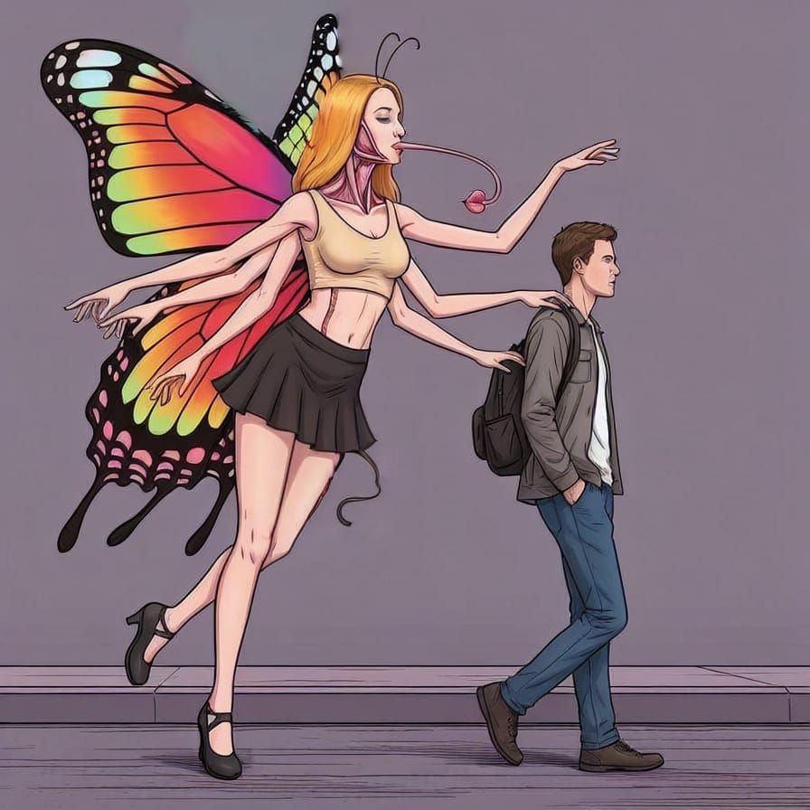 Comic Art on Gray Background