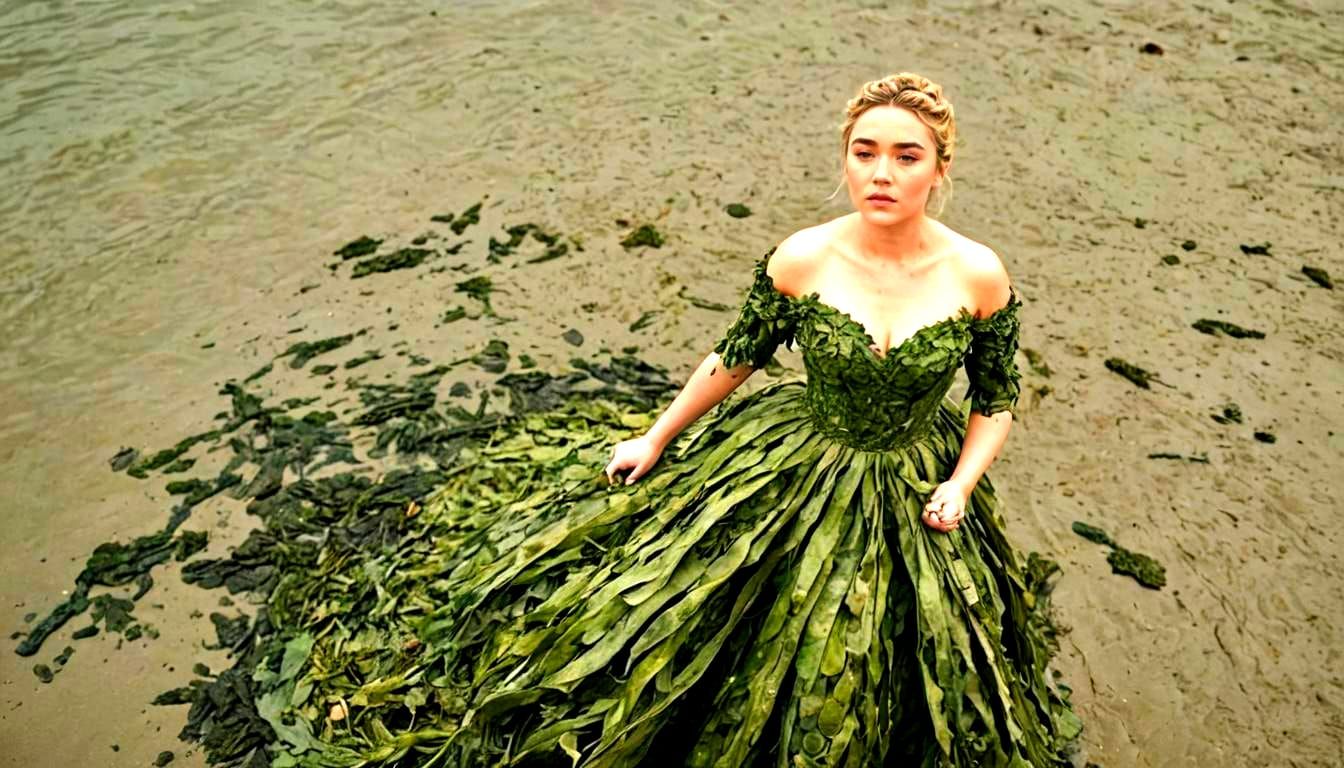 Florence Pugh in a Seaweed Dress