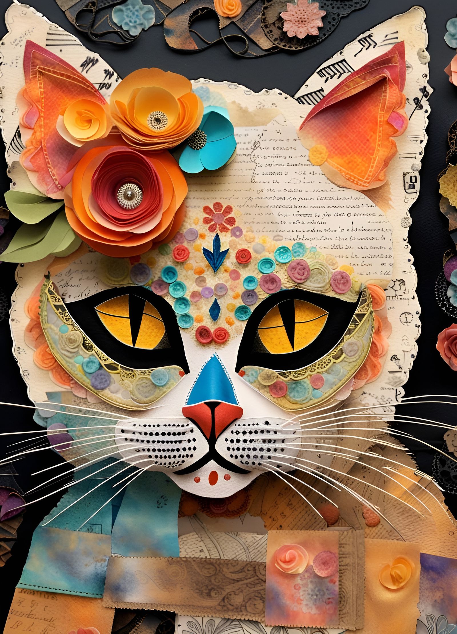 "Dia de los Muertos" Cat