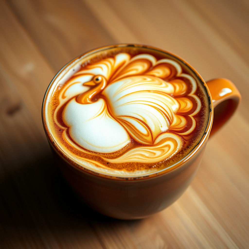 Latte Foam Art: Majestic Thanksgiving Turkey