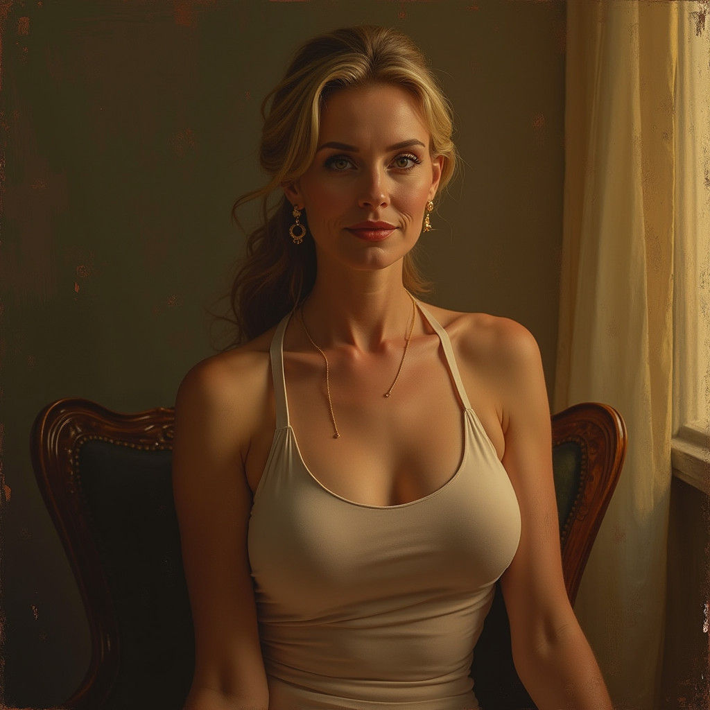 Elegant Mature Woman in Classic Portrait Style