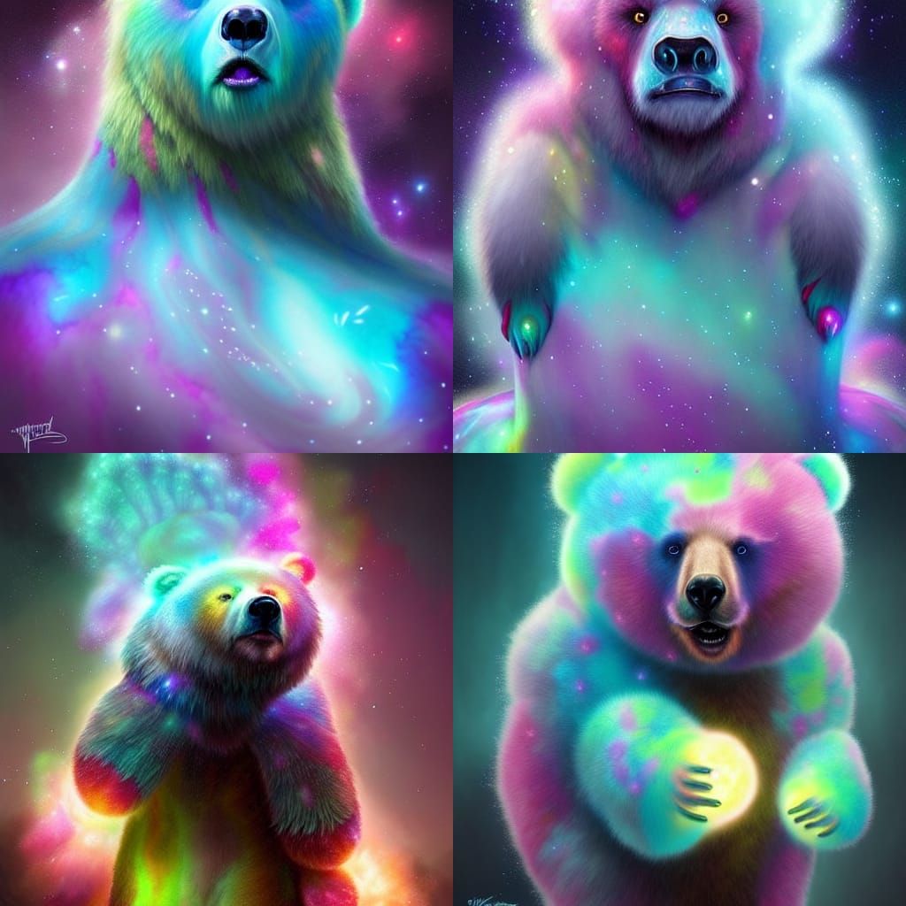 Nebula Wonderland Bear with Marble Wings