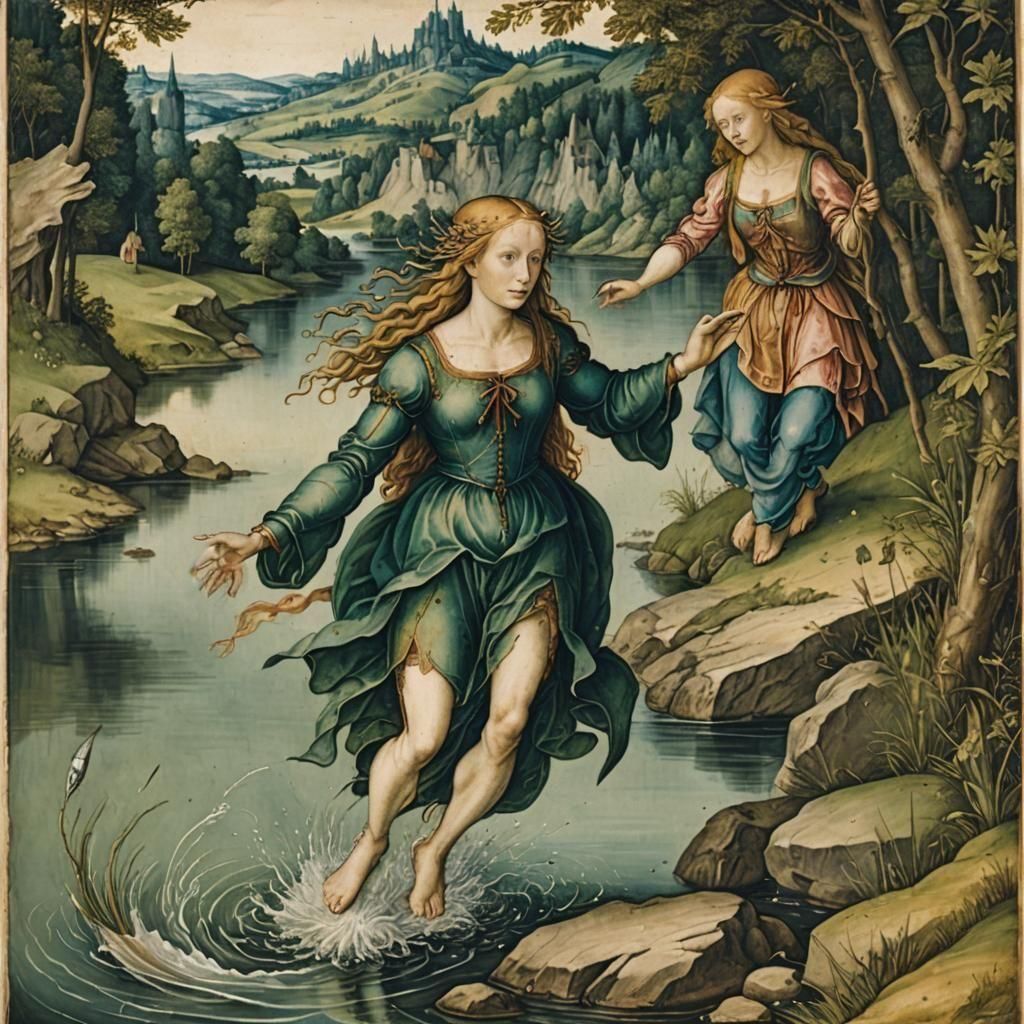 Water Sprite Luring Man: 16th Century Style