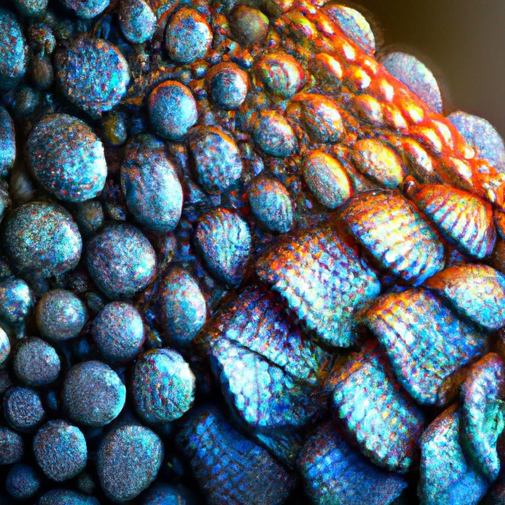 Glowing Lizard Scale Cape: Hyperrealistic Oil Painting
