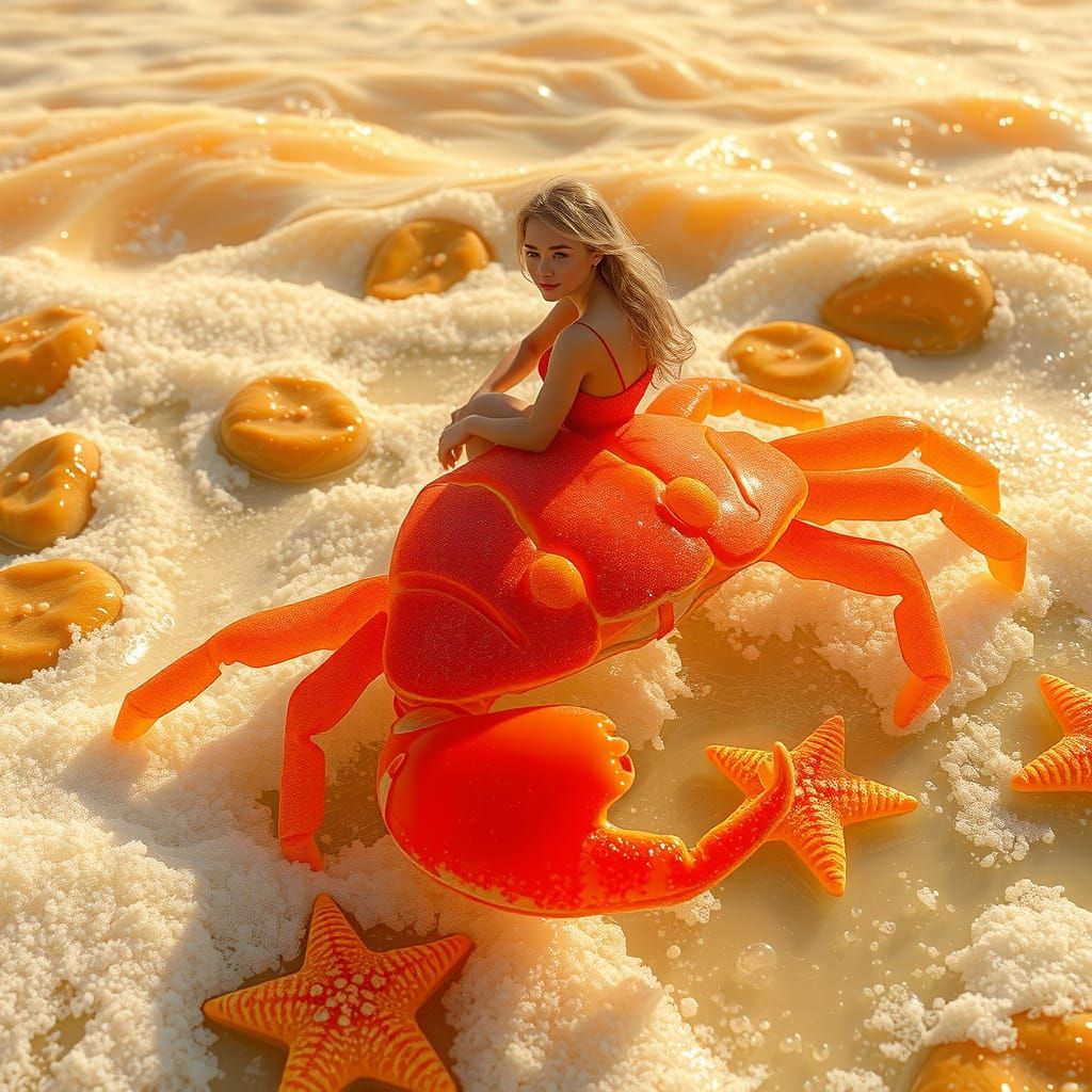 Ocean of Soda with Gummy Candy Dolphins