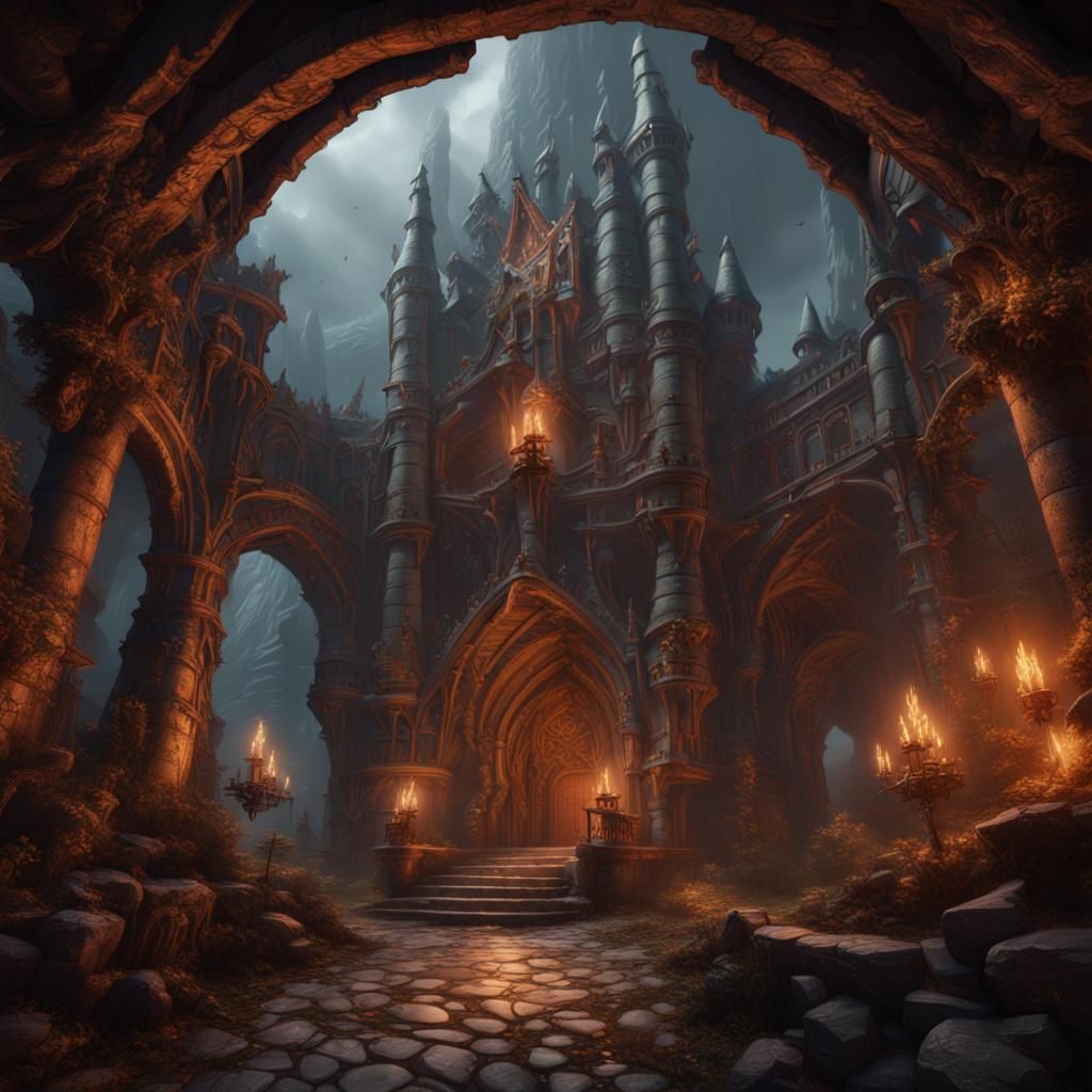Fantastical Dungeons and Dragons Matte Painting