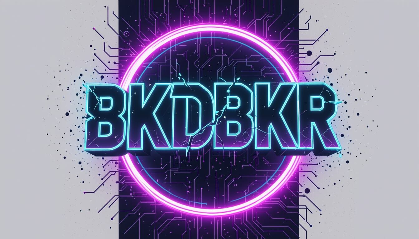 Sleek High-Tech Glitch Logo for Twitch Channel in Graffiti S...