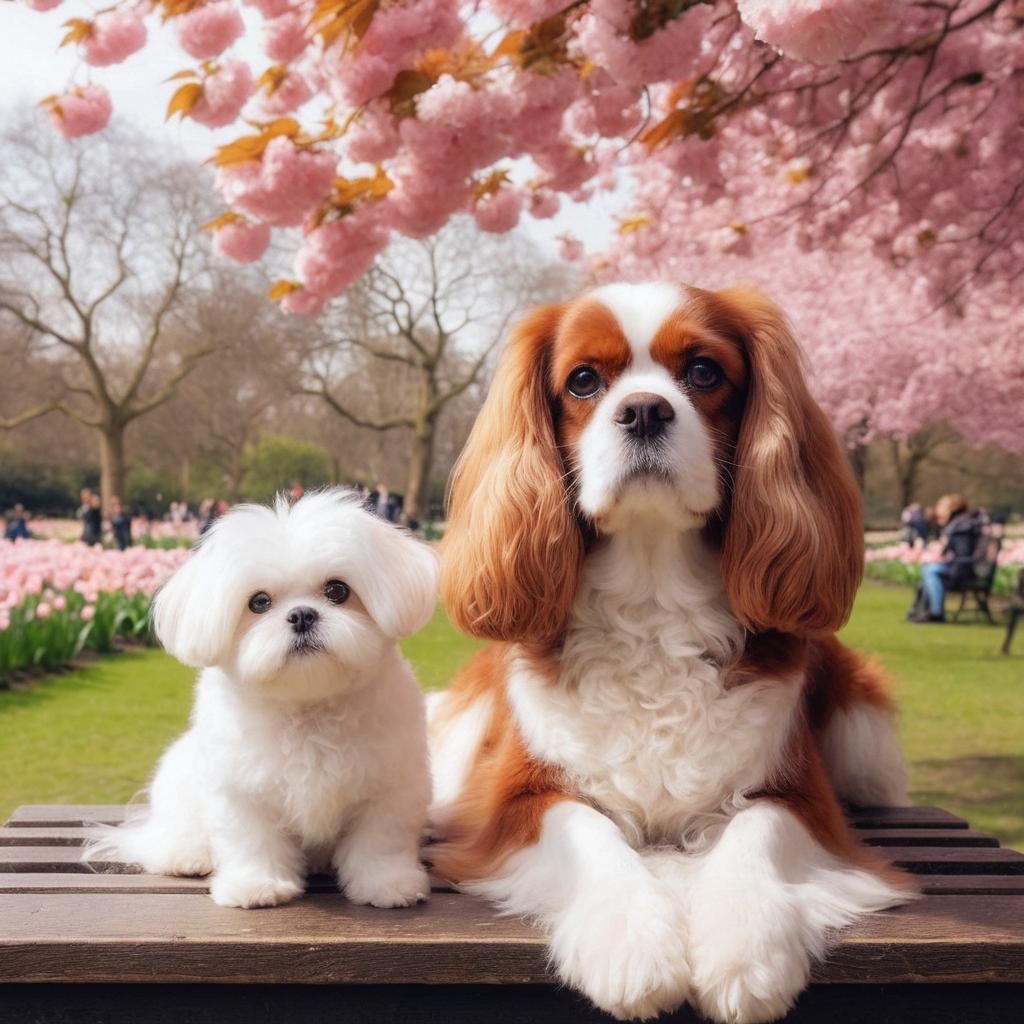 Lulu and Poppy at Victoria Park, London