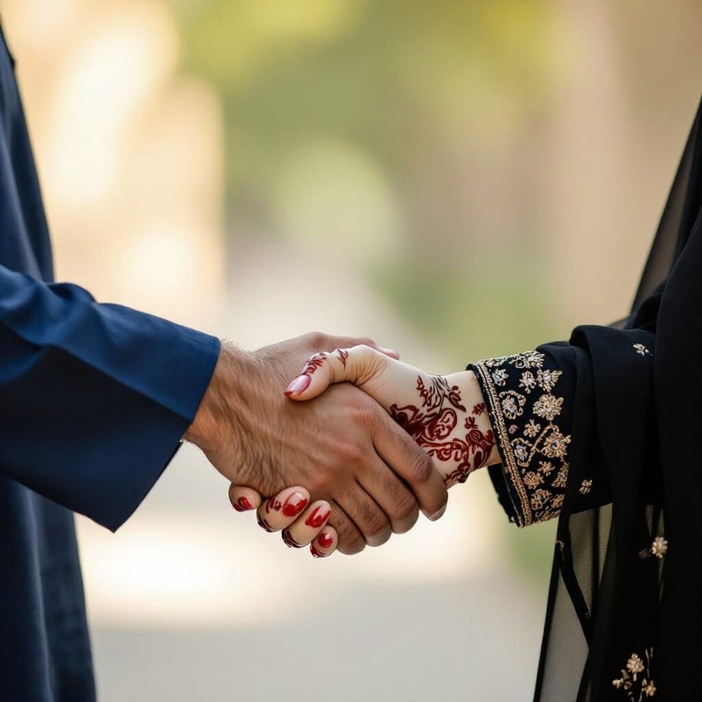 Couple's Hands Clasped in Warm Natural Light