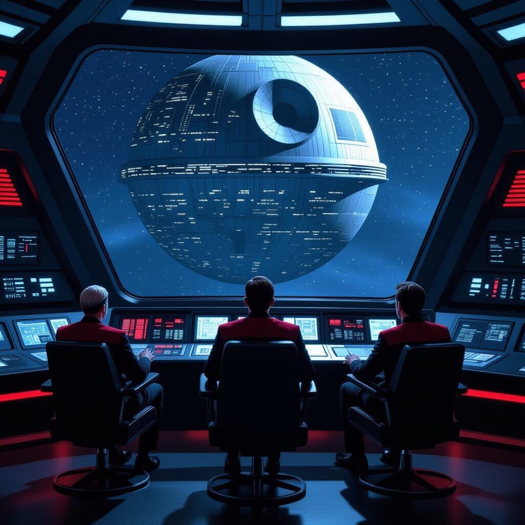 Star Trek Enterprise Views the Death Star