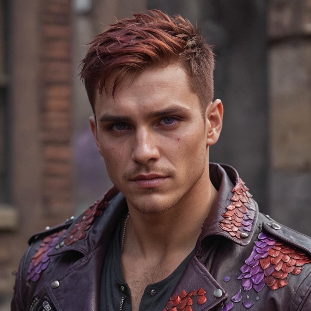 Dragon-Marked Man in Detailed Fantasy Art