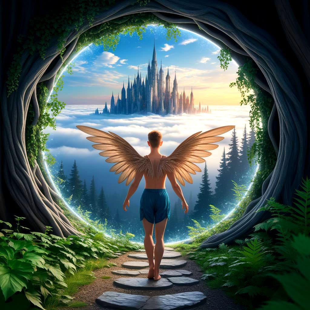 Winged Fairy Opens Portal to Cloud City