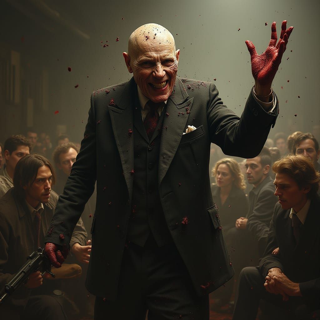 Sinister Figure Embodies Avarice and Deceit