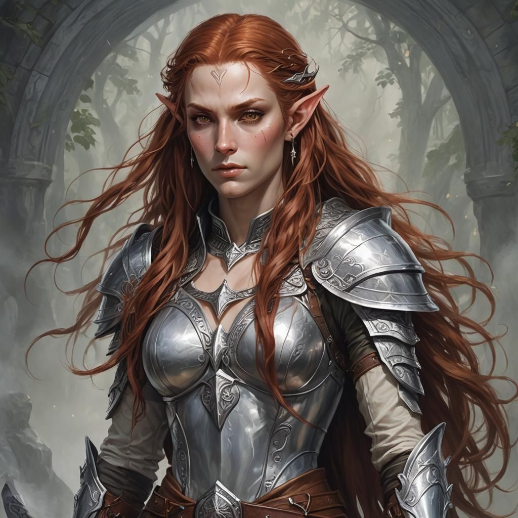 High Elf Mystic in Comic Book Art Style