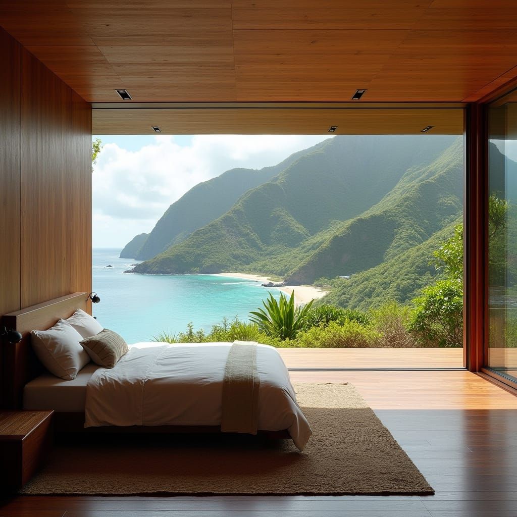 Serene Modern Beachside Retreat with Redwood Accents