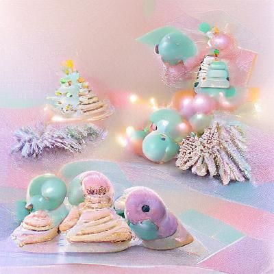 Pastel Christmas Scene: Soft Holiday Colors