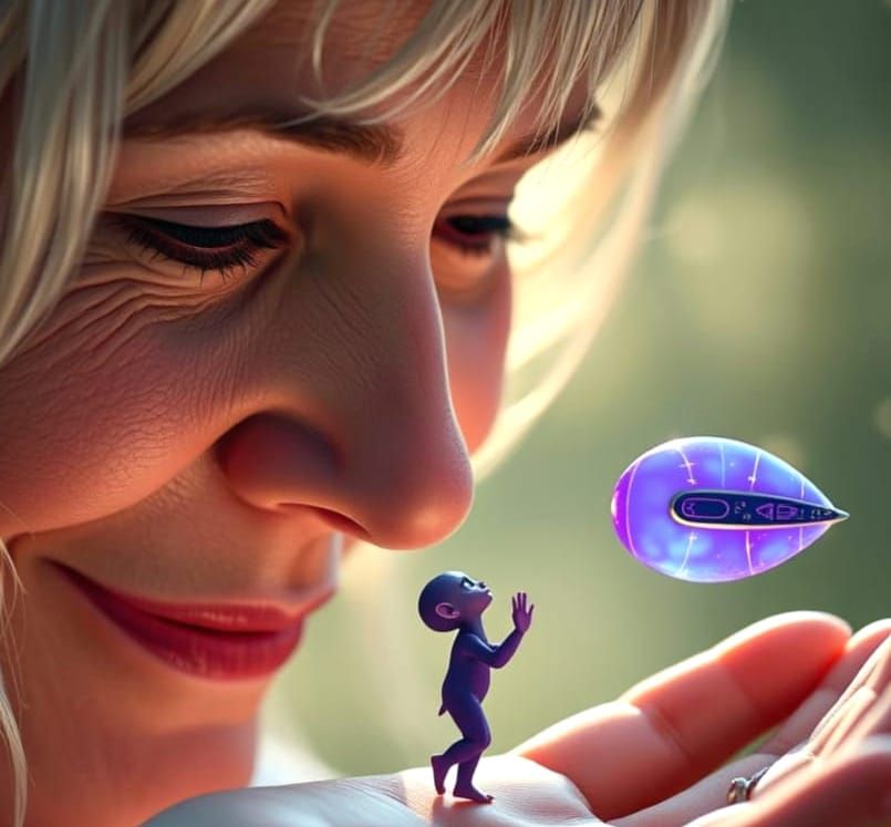 Enchanted Moment of Cosmic Connection