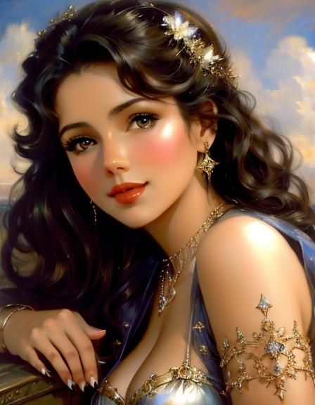 Judy in Sky with Diamonds: Impressionist Oil