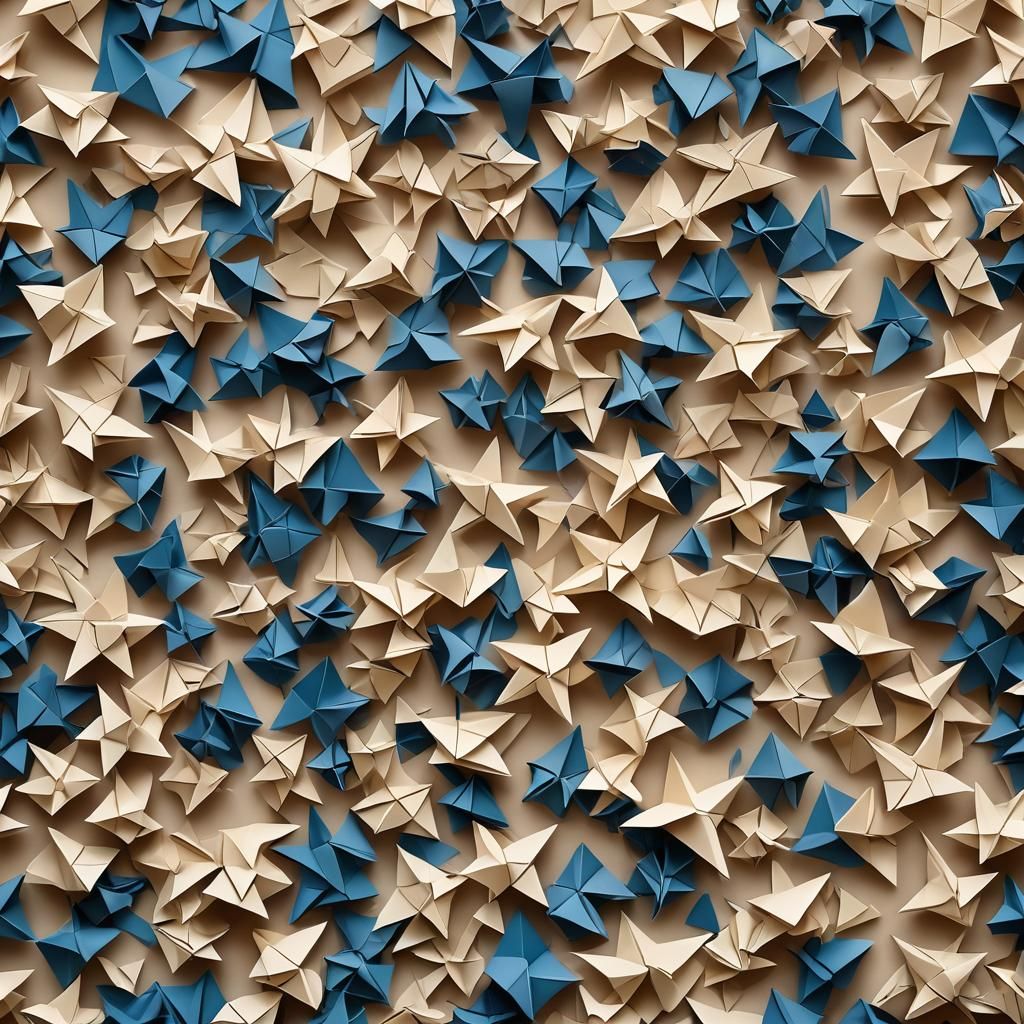 Starry Night Origami Papercraft in 8K