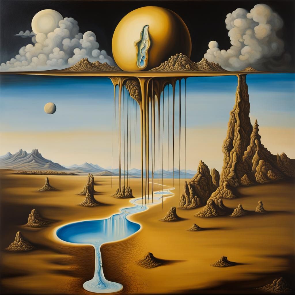 Surreal Infinite Earth in Salvador Dali Style