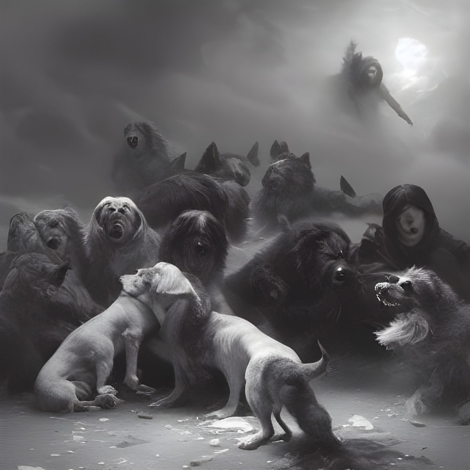 Horrific Dog Attack Inspired by Gustave Doré