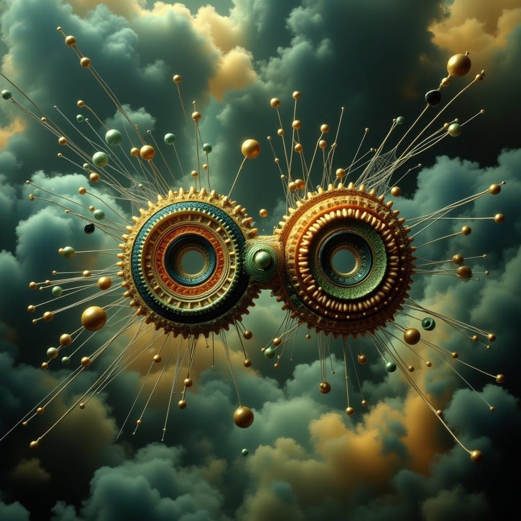 Surreal Quantum Realms in Hyper-Maximalist Prismatic Haze