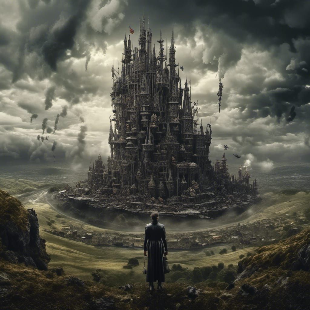 Dramatic Dark Fantasy Scene in Digital Matte Painting