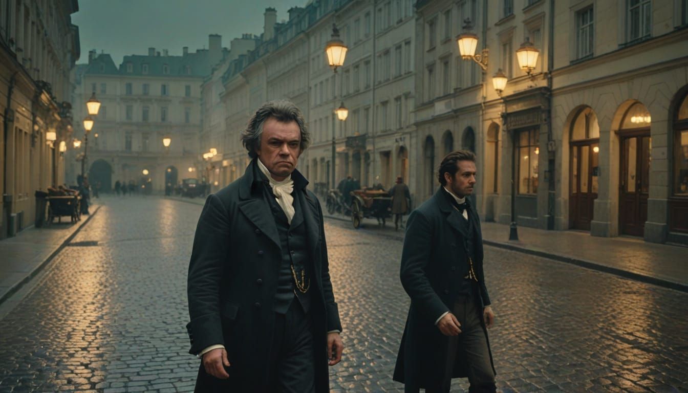 Beethoven in 18th Century Vienna Cinematic Film Still