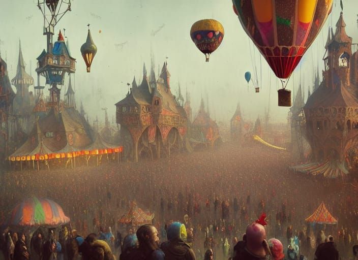 Medieval Carnival Fun Fair Fantasy Art