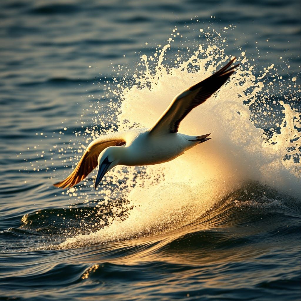Gannet Dive: A Cinematic Splash of Velocity