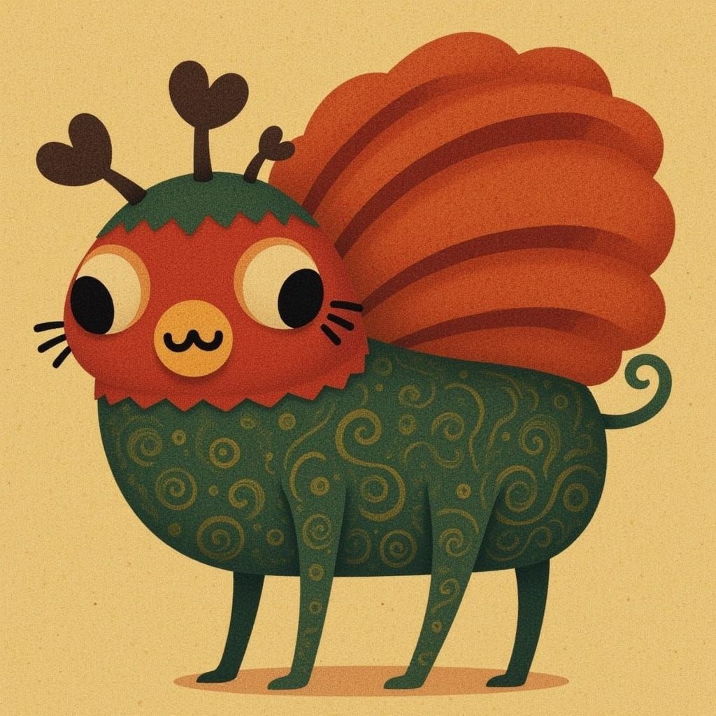 Abstract Impressionistic Design with Overlapping Textures