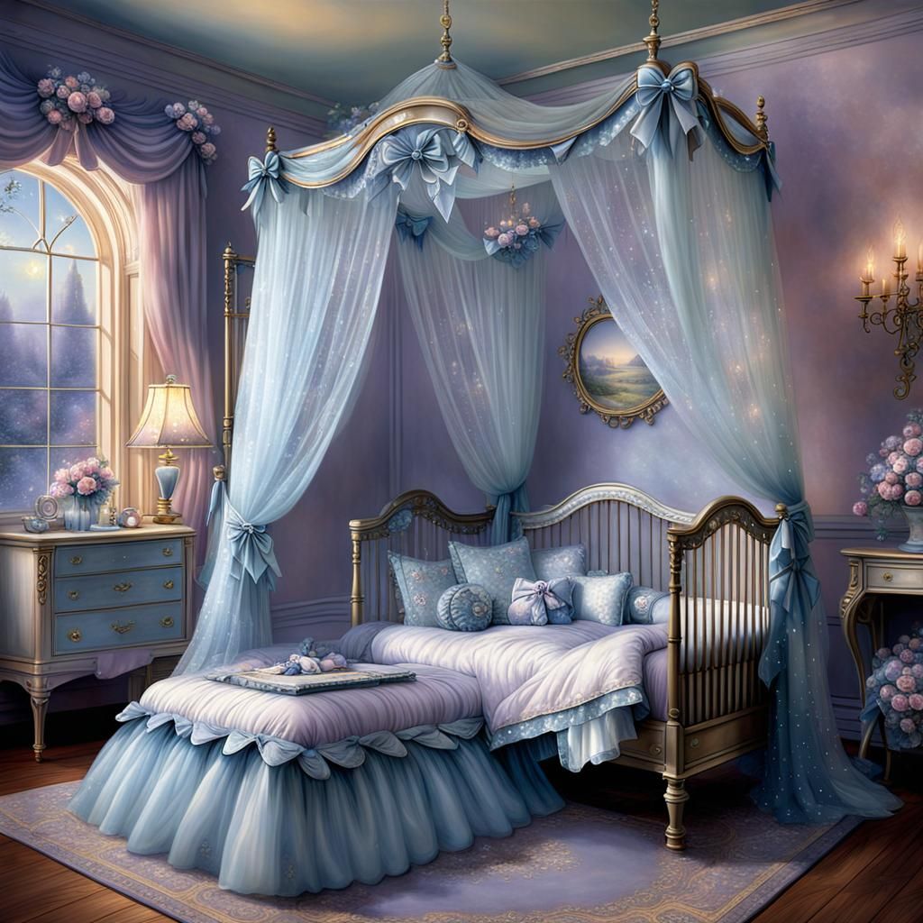 Victorian Baby Bed in Ethereal Fantasy Room