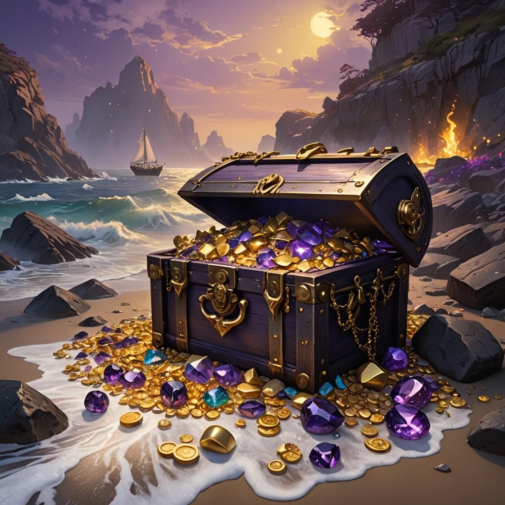 Mystical Treasure Chest on Misty Shore