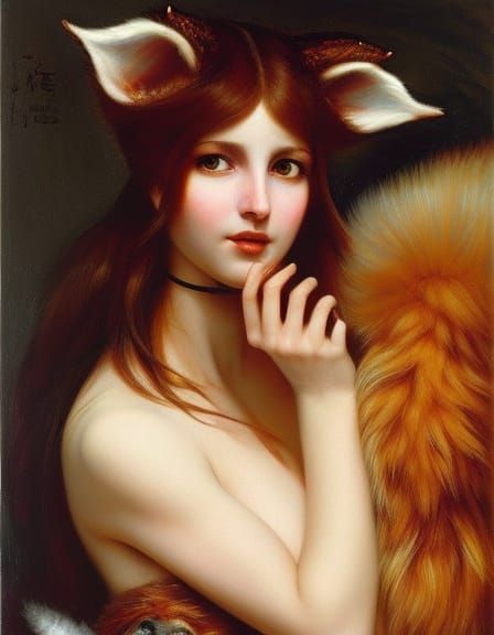 Fox Girl Masterpiece in Science Fantasy Style