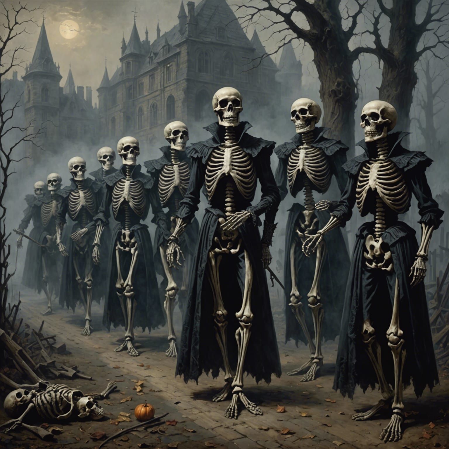 Danse Macabre: Skeletons Dancing in Elizabethan Rags