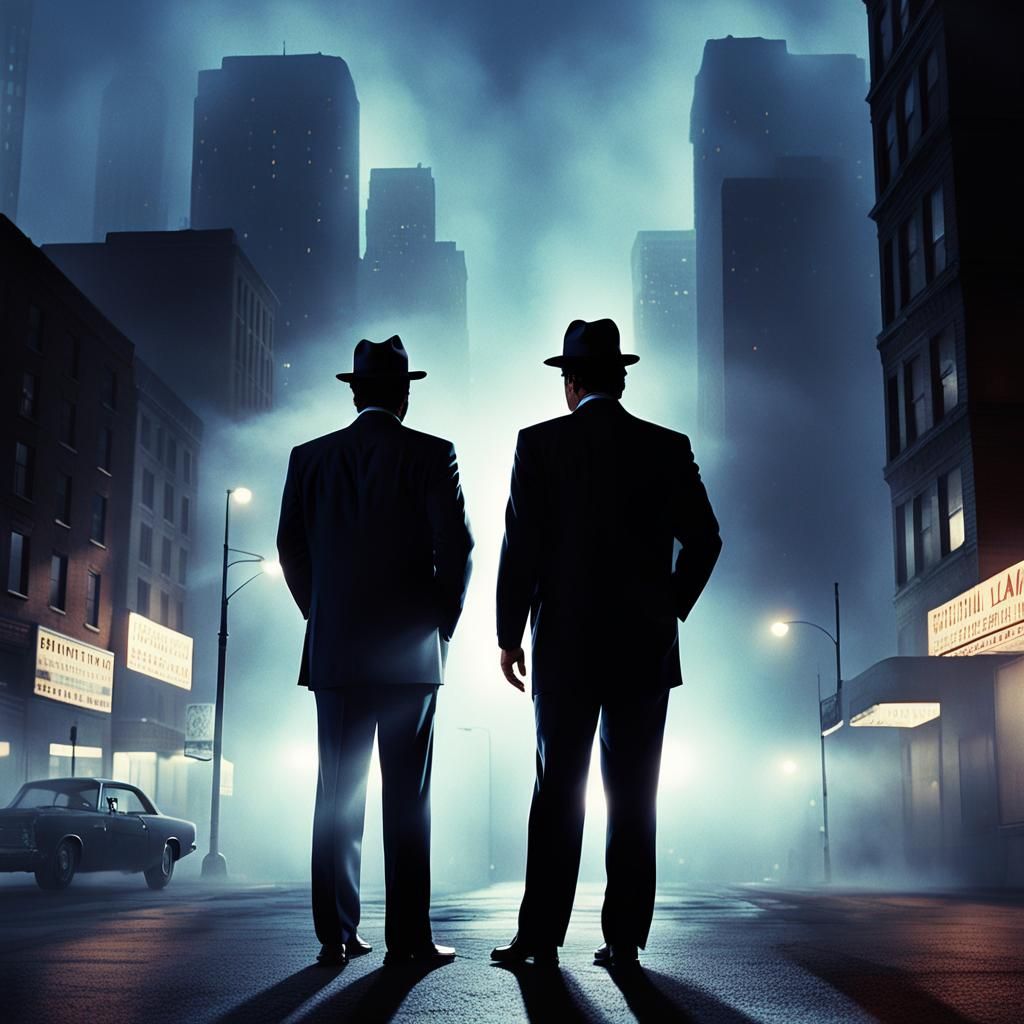 Blues Brothers in Film Noir Style