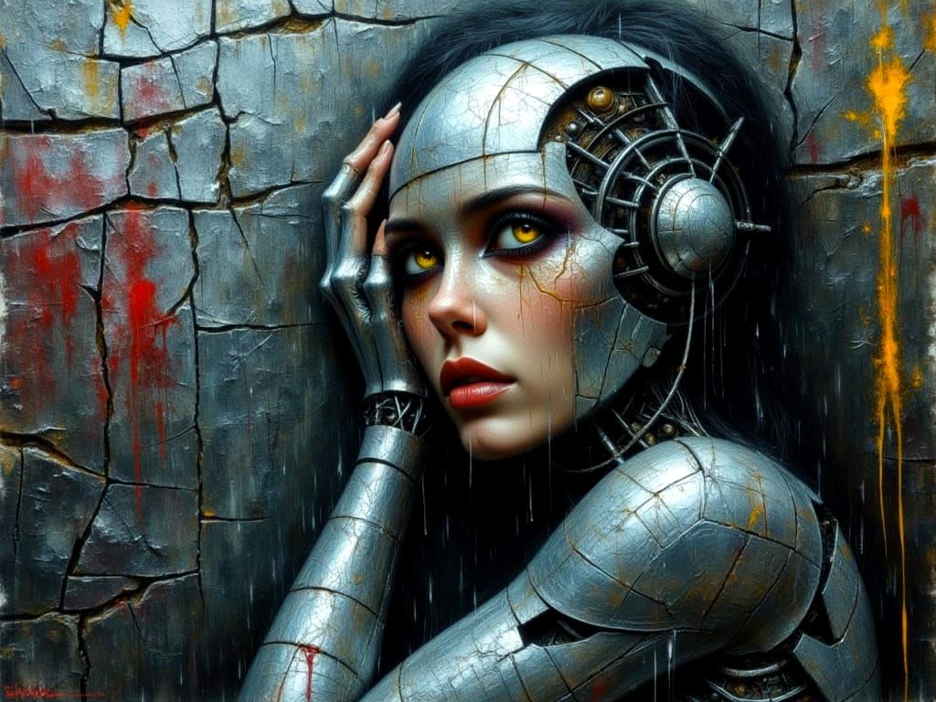 Cyborg Tears in a Cubist, Fractured World