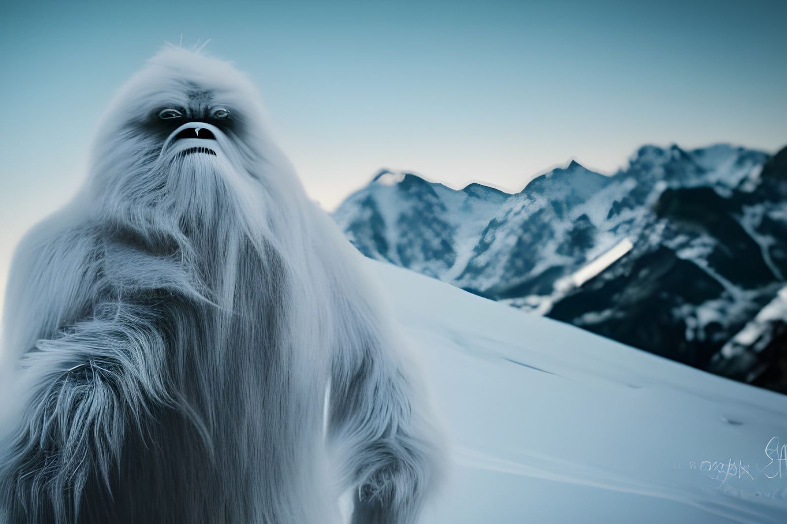 Yeti in Snowy Mountains: Professional Photography