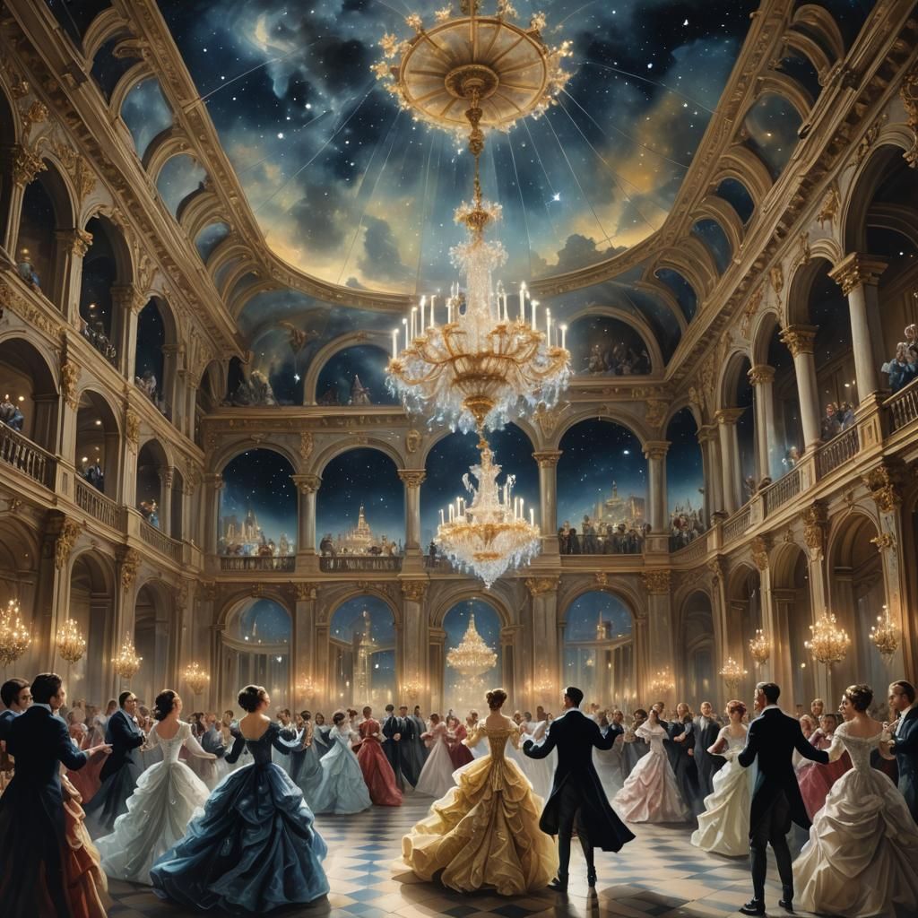 Elegant Cloud Palace Ball in Baroque Style