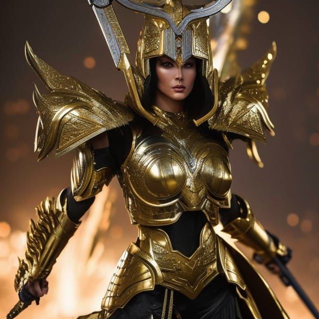 Gold Armor Warrior Princess Concept Art