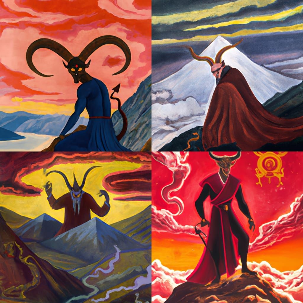 Mystical Mountain Vista in Spiritual Style