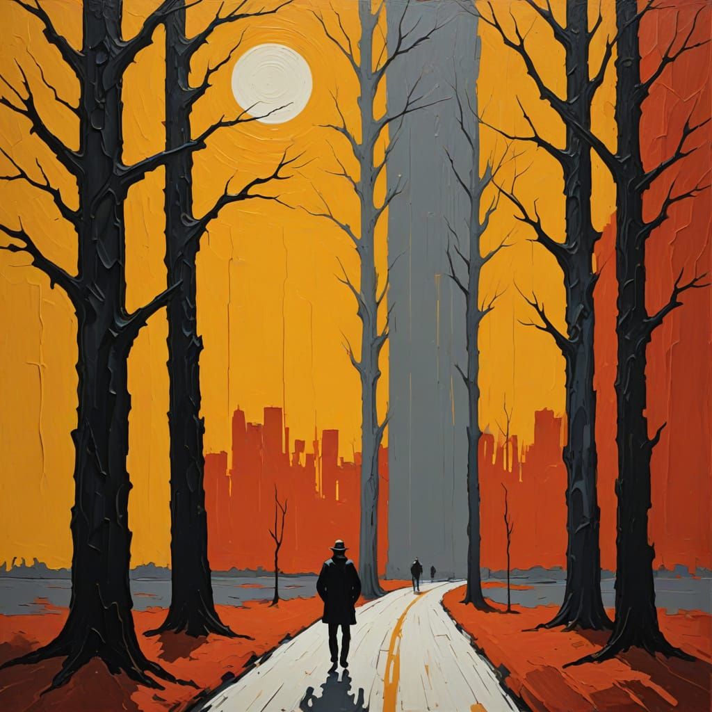 Abstract Expressionism Image of Joyful Living