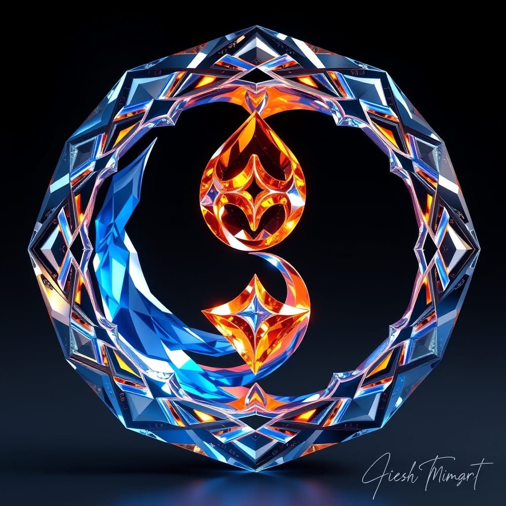 Crystal Harmony Emblem in Anime Style